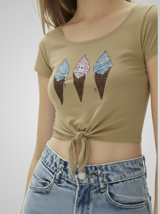 Crop Tee – Sweet Cones
